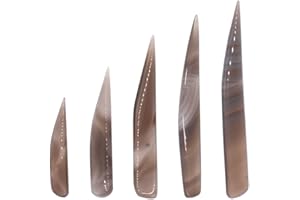 NIUPIKA Agate Burnisher Knife Craft Polishing Tool for Gold and Sliver 5-Pieces