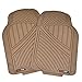 Motor Trend FlexTough Standard - 4pc Set Heavy Duty Rubber Floor Mats for Car SUV Van & Truck (Tan Beige) (MT-774-BG)