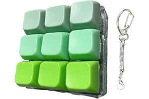 Keyboard Fidget Keychain, 9-in-1 Clicker Button Toy – Finger Press Decompression Toy for Stress Relief, Portable Keyboard Fid