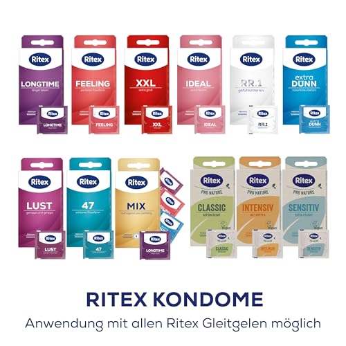 Ritex Ideal Condoms - Extra Moist, Extra Lubricant - Made in Germany 42032 Pack of 20 20