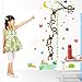 MLM Monkey Grasp the Moon Fishes Height Scale Measure Growth Chart Wall Stickers For Kids Baby Nursery Bedroom Home Decor Decal Art