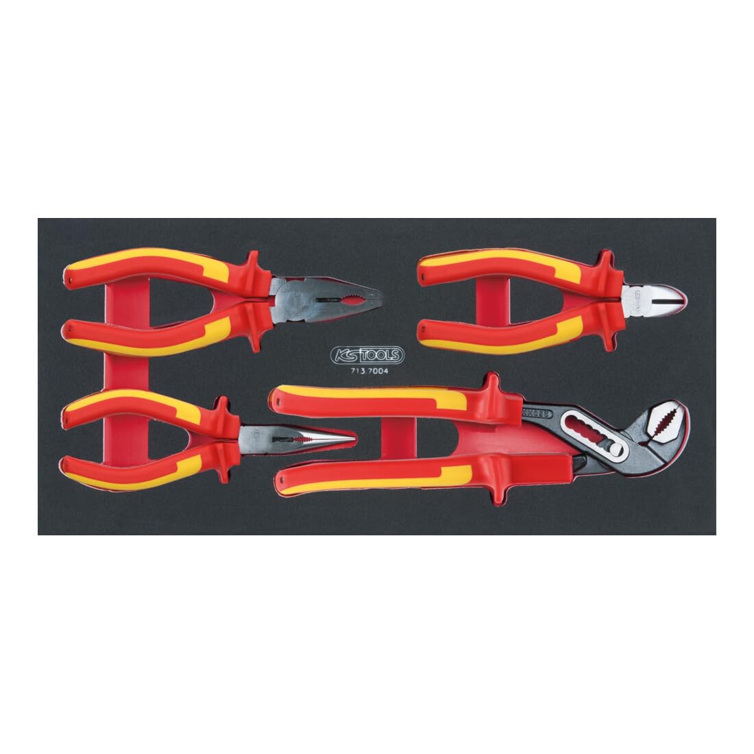 KS TOOLS 713.7004 VDE plier set, 4pcs