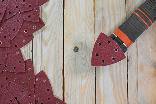 Triángulos de Molienda Delta │ 120 piezas │ 6 agujeros │ 93 x 93 x 93 mm │ Mixpack (20 x grano 40/60/80/120/180/240 cada… - Imagen 5