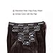 Anrosa Yaki Hair Clip in Yaki Hair Extensions Clip in Human Hair Yaki Hair Clip in Extensions for African American Yaki Straight Clip ins Natural Hair Thick Volume Natural Black 1B 10 inch 120 Gram