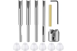 Rosrrtlm 13 Pieces Pen Barrel with Pen Bushings Mill Trimmer Set 7mm 8mm 3/8 Inch 10mm Cutter Shafts for Woodworking Pen Kit