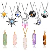 12 Pcs Healing Crystal Necklaces for 