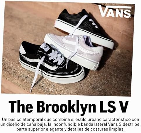 Brooklyn LS, Zapatillas Unisex niños, Checkerboard Black Asphalt 38 EU
