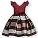 ZAH Girl Dress Kids Ruffles Lace Party Wedding Bridesmaid Dresses(Burgundy,7-8Y)