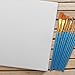 Paint Brushes 50 Pcs, heartybay Nylon Hair Brushes Set Acrylic Blue Round Pointed Paints Brush for Watercolor Oil Painting