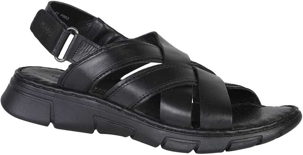 woodland black sandals