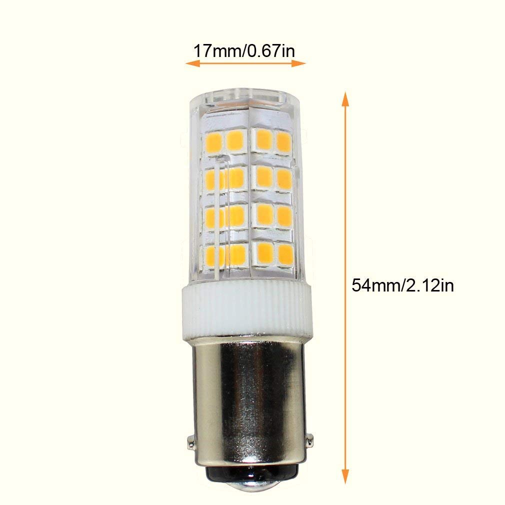 REELCO 4-pack Ba15d Double Contact Bayonet Base LED Light Bulbs 120