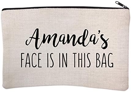 Pattern PopPersonalized Face is in This Bag Cosmetic and Makeup Bag