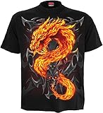 Spiral - Mens - FIRE DRAGON - T-Shirt Black