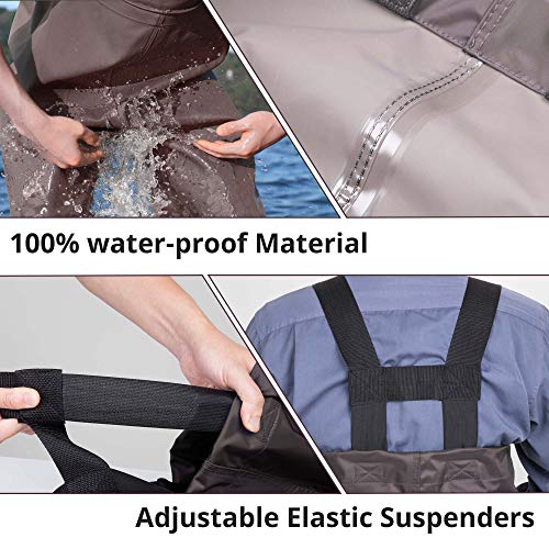 Chest Wader for Men with Boots, Waterproof Fishing Waders Breathable