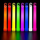 PartySticks Glow Sticks Party Supplies for Kids and Adults (25pk Assorted) - 6 Inch Bulk Glow Light Up Sticks Party Favors, Glow in the Dark Party Decorations, Waterproof Nontoxic Glow Necklaces