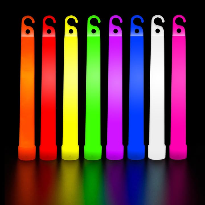 Photo 1 of PartySticks Glow Sticks Party Supplies for Kids and Adults (25pk Assorted) - 6 Inch Bulk Glow Light Up Sticks Party Favors, Glow in the Dark Party Decorations, Waterproof Nontoxic Glow Necklaces