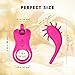 Vibrating Cock Ring, Penis Ring with Double Loop Licking 10 Rotation Speeds Waterproof Medical Silicone Rechargeable Couples Adult Sex Toy (Red)