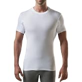 Men's Slim Sweatproof Undershirt, Odor &amp; Sweat Blocking, Crew Neck, Rayon
