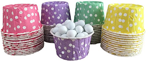 Outside the Box Papers Polka Dot Candy Nut Cups 48 Pack Purple, Green, Yellow, Pink