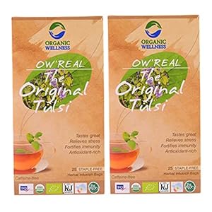 Organic Wellness Tulsi Original Tea | 25 Tea Bags | Pack of 2