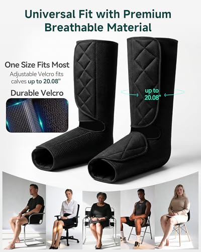 Snailax Leg Massager with Heat & Compression, 3 Modes and 3 Intensities and Manual Control, Gift