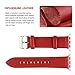 5 Colors for Apple Watch Bands 38mm and 42mm, Fullmosa Jan Calf Leather Replacement Band/Strap for Apple Watch Series 3, iWatch Series 3, Series 2, Series 1, Sport 2015 2016 2017, 42mm Red