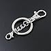 6 Pieces/Pack Metal Swivel Lanyards Snap Hooks Lobster Clasps with Key Rings for Kechain Handbag Jewelry Findings (Silver)