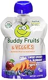 Buddy Fruits & Veggies 12 Pack Squeezable Fruit and Veggies Pouches - Apple, Sweet Potato and Blueberry