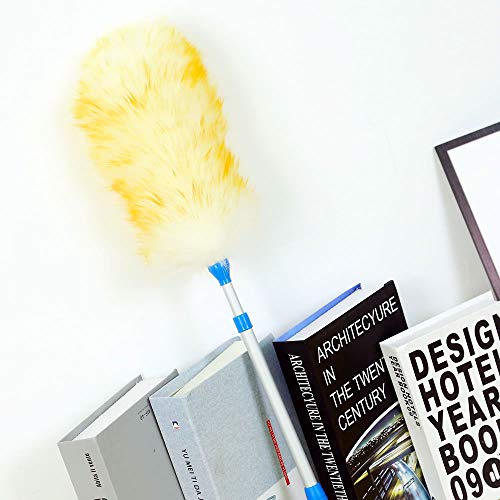 Long Handled Lambswool Duster with Extension Pole, Extendable, Fluffy