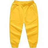 HAXICO Unisex Kids Solid Cotton Elastic Waist Winter Pants Toddler Baby Bottoms Active Sweatpants