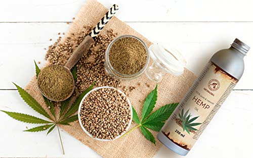 Hemp Oil 250ml - 100% Natural & Pure Cold Pressed Carrier Oil - Used for Skin Care - Haircare - Massage - Cosmetics - Oils Hemp - Image 5