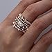 Ring,AutumnFall 2017 New Fashion 5PCS/Set Rose Gold Stackable Ring Sparkly Rings (Gold, Size 8)
