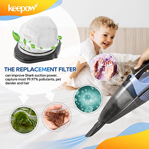 KEEPOW Vacuum Filter Replacement for Shark Cordless Handheld Vacuum SV780 SV75Z SV728N SV726N