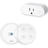 didikit Garbage Disposal Wireless Switch Kit, Sink Top Waste Disposal On/Off Switch Remote with 5s/10s Timer, Air Switch Replacement for Waste Food Disposer Up to 1HP, 16A/1800W, White