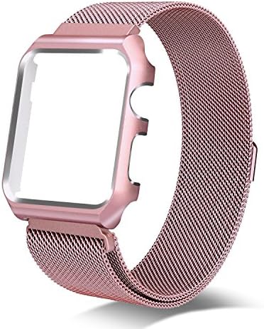 Watch Band For Apple ! JYHOO 2017 Brand New Watch Bands Replacement Stainless Steel Band Wristbands Straps for Apple Series 2 Series 1 Men Women 42MM and 38MM (42MM ROSE GOLD-KING)