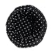 Black Patent Polka Dot Reversible Waterproof Bucket Rain Hat, Foldable, One Size