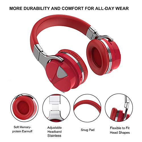 Active Noise Cancelling Headphone Bluetooth Headphones Microphone, Stereo Wireless Headset Microphone & Comfortable Earpads & 12 Hours Playtime & Wireless Headphones Cellphone/Tablet