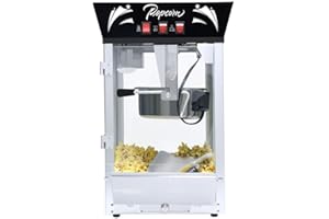 12 OZ Commercial Popcorn Machine, 850W Stainless Steel Popcorn Maker with Tempered Glass & Warming Deck, Countertop Popper fo
