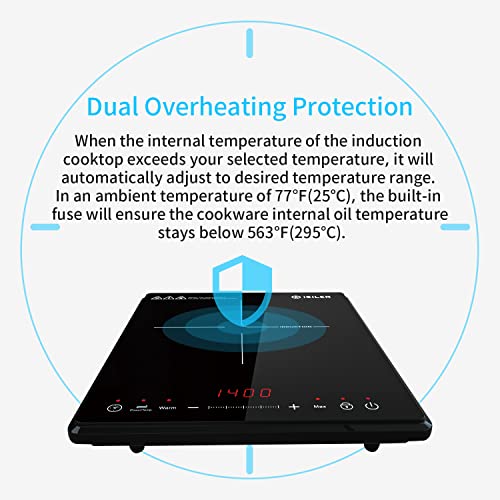 Portable Induction Cooktop, iSiLER 1800W Electric Induction Cooker