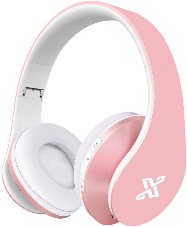 BIGFOX Foldable Headphone Bluetooth Wireless Wired Over Ear Headphone Portable Stereo Noise Cancelling Headphone Built-in Microphone For Kids Children Girls Women Ladies For PC Smartphone TV Tablet