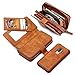 Galaxy S9 Plus Case,JGOO 2 in 1 PU Leather Huge Capacity 10 Card Slots Detachable Wallet Case,[Hidden Mirror & Zip Bag] Magnetic Separable TPU Back Cover for Samsung Galaxy S9 Plus,Brown