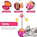 Yofun Interactive Laser Cat Toy, 3 in 1 Multi Function Automatic Spinning Cat Toy Ball Tumbler with Laser Light and Food Dispenser for Kitty and Kitten, Pink (Pink)
