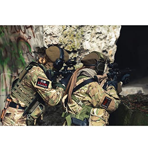 GYGYL 2Pcs Tactical Flag Patch-Good Luck Yourself, Hook Fastener American Military Patches for Tactical Caps, Bags, Backpacks, Tactical Vest, Military Uniforms