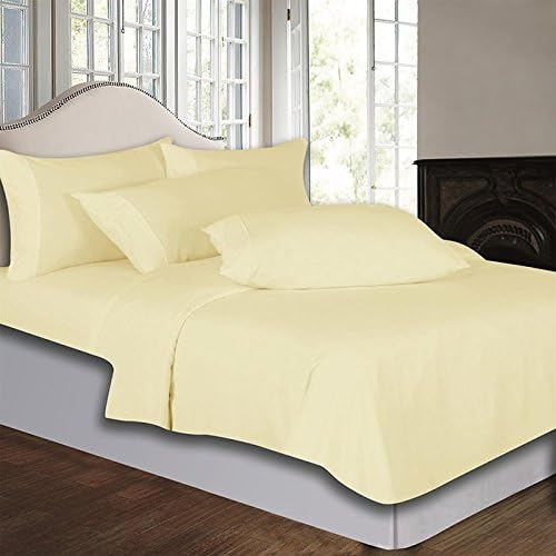 Sheet King Sets 6 Piece Set Premium Quality Bedding (Cream/Beige)