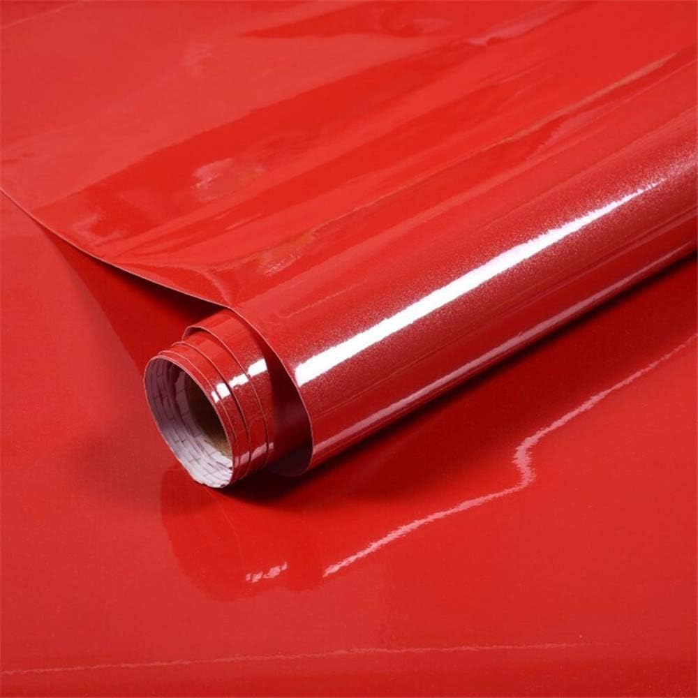 Self Adhesive Wallpaper Red Glossy/Glitter Sticky Back