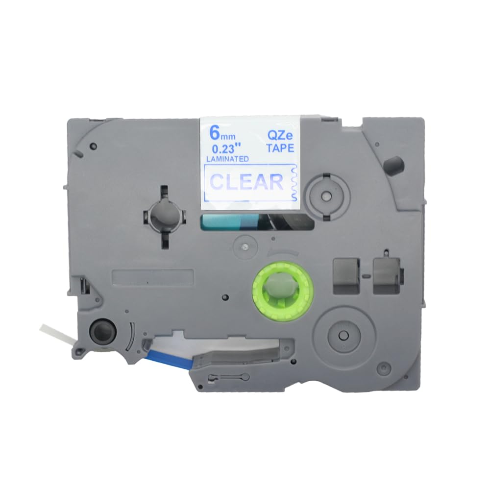 BROVACS 1 Pack Blue on Clear Laminated Label Tape Compatible for Brother P-Touch Label Printer TZ 113 TZe 113 6mm 1/4" OPA4113