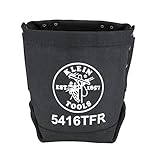 Klein Tools 5416TFR Bolt Bag, Flame Resistant Canvas Bag for Bolt Storage with Double Bottom and Tunnel Loop, 9-Inch