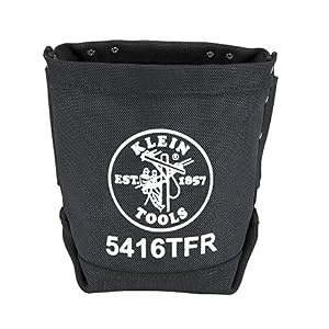 Image of Bolt Bag, Flame Resistant Canvas Bag with Double Bottom and Tunnel Loop, 9-Inch Klein Tools 5416TFR