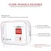 TSA Approved Clear Travel Toiletry Bag, Premium EVA Waterproof Travel Bag with Heavy Duty Zipper, Airline 3-1-1 Carry On Compliant Bag for Men Women- Great for Liquids/Bottles