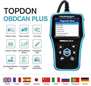 Amazon Co Jp Topdon Elite Obd2 故障診断機 Abs Srs 車 自動車 Obd 診断機 スキャンツール コードスキャナー スポーツ アウトドア